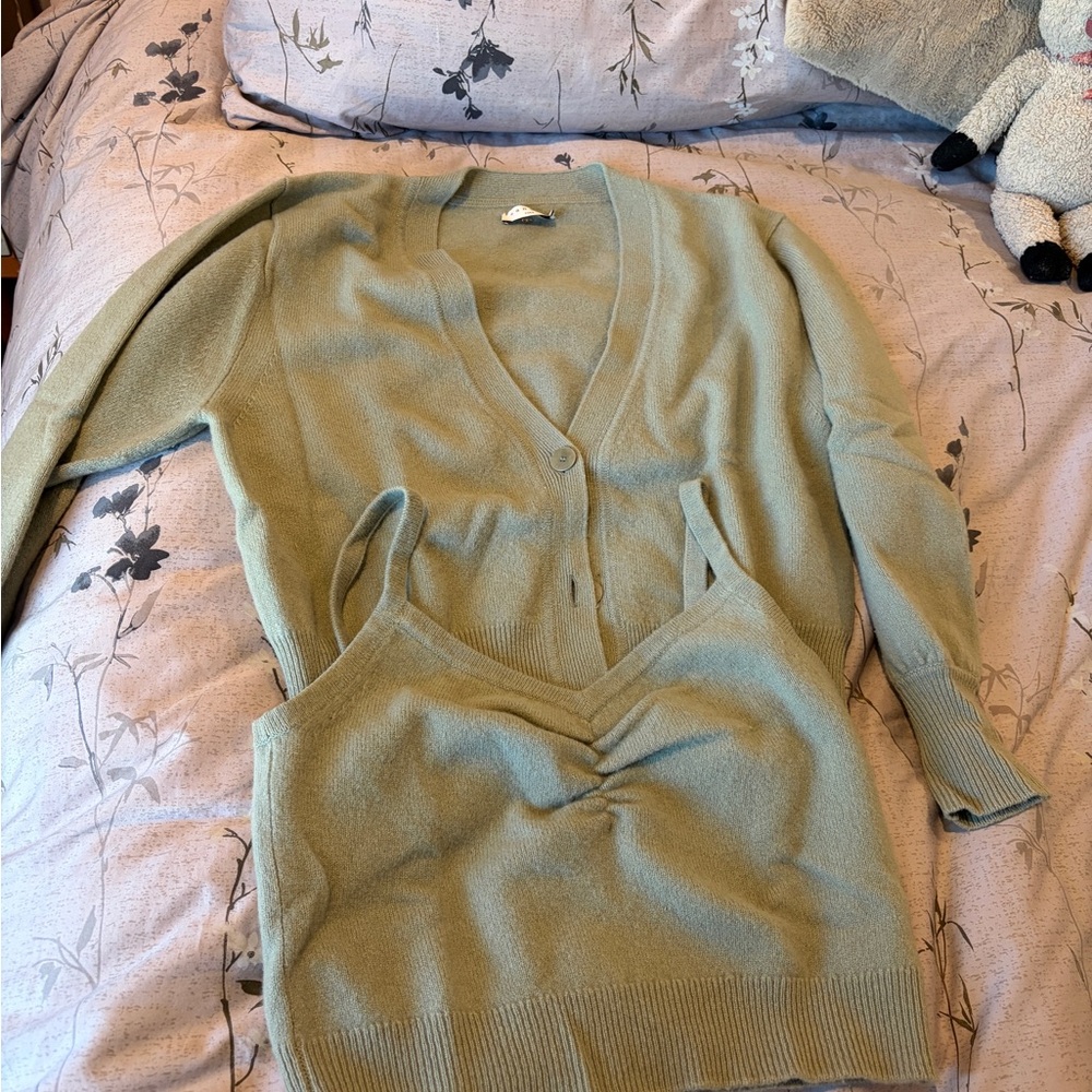 Sandro Green Sweater Set - from Paris - size 2 medium